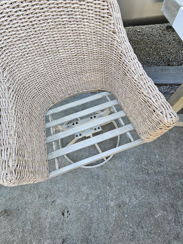 allen + roth Riverpointe Set of 2 Woven Brown Steel Frame Swivel rocker ...