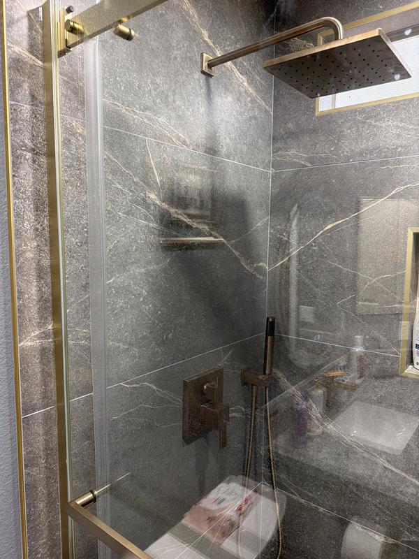 Delta Modern Chrome 2-handle Single Function Square Shower Faucet Valve ...