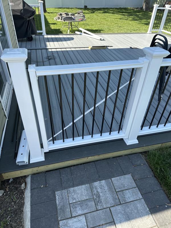 Fiberon 37-in x 4.19-in Homeselect White Composite Deck Railing Completer Kit
