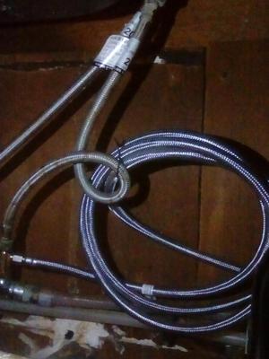 Ice Maker Water Line Brass Compression Tube Fitting, 1/4” OD x 1/4” OD (5)