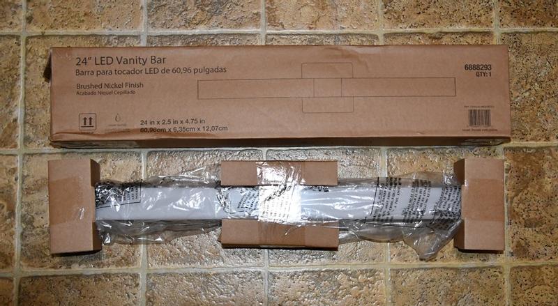 Project Source Gabe 24-in 1 Light Brushed Nickel Integrated LED ...