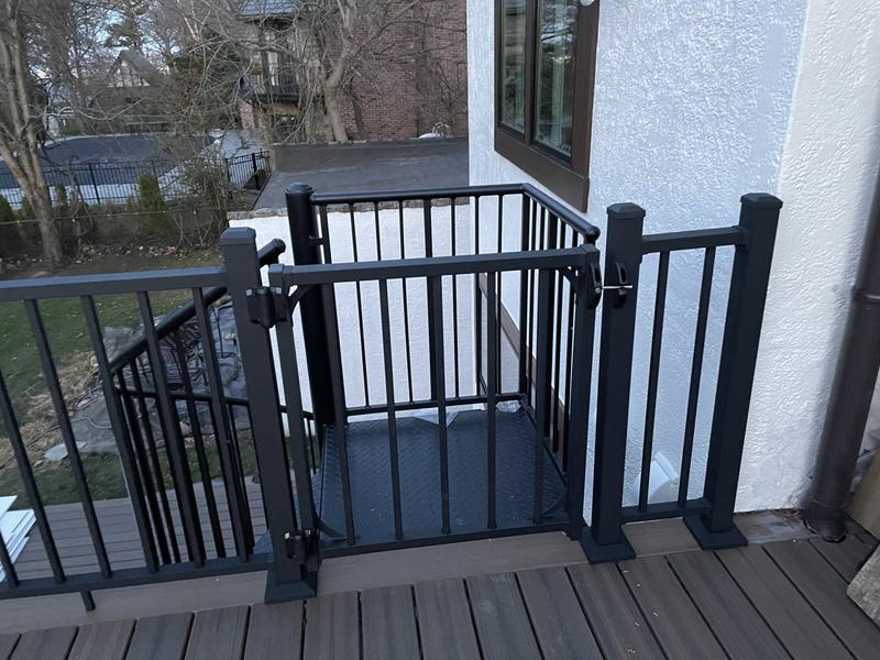 Deckorators Rapid Rail 48-in L Matte Black Aluminum Deck Railing Gate (Assembly Required)
