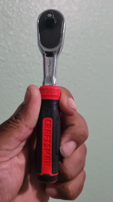 Draper 16428 3/8 Inch Square Drive Reversible Ratchet - 72 Tooth Soft Grip Handle