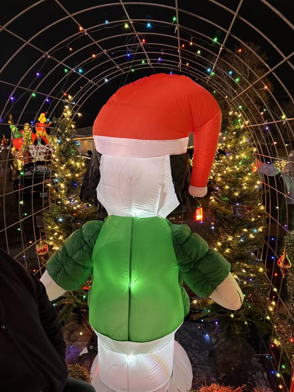 Peanuts 6-ft Lighted Peanuts Worldwide Snoopy Merry Christmas ...