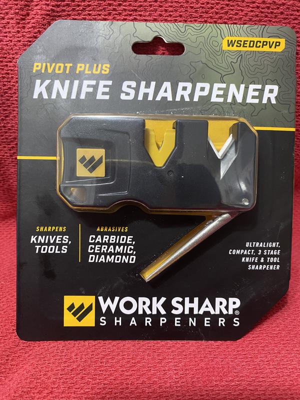 1pc Mini Knife Sharpener,Preset Carbide & Ceramic Stone Sharpeners,Fold-Out  Diamond Coated Rod Outdoor Hunting Knife & Hook Sharpener,Handheld,Compact,Lightweight,Multiuse