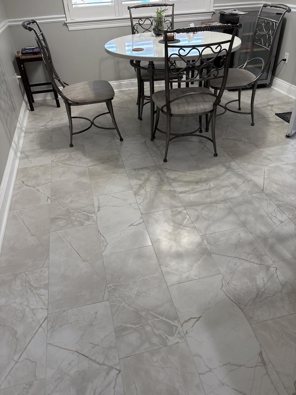 Lucca Chalk 12-in x 24-in Matte Porcelain Marble Look Floor and Wall Tile (1.93-sq. ft/ Piece)