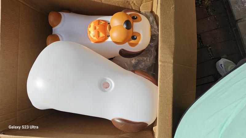 Haunted Living 20in LED Dog Ghost Blow Mold 552414 at Lowes.com