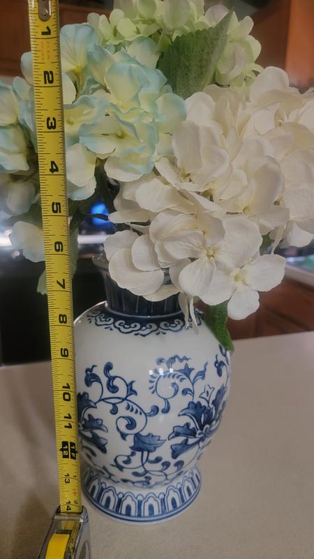 allen + roth 7.5-in Blue, White, Green Indoor Hydrangea Artificial