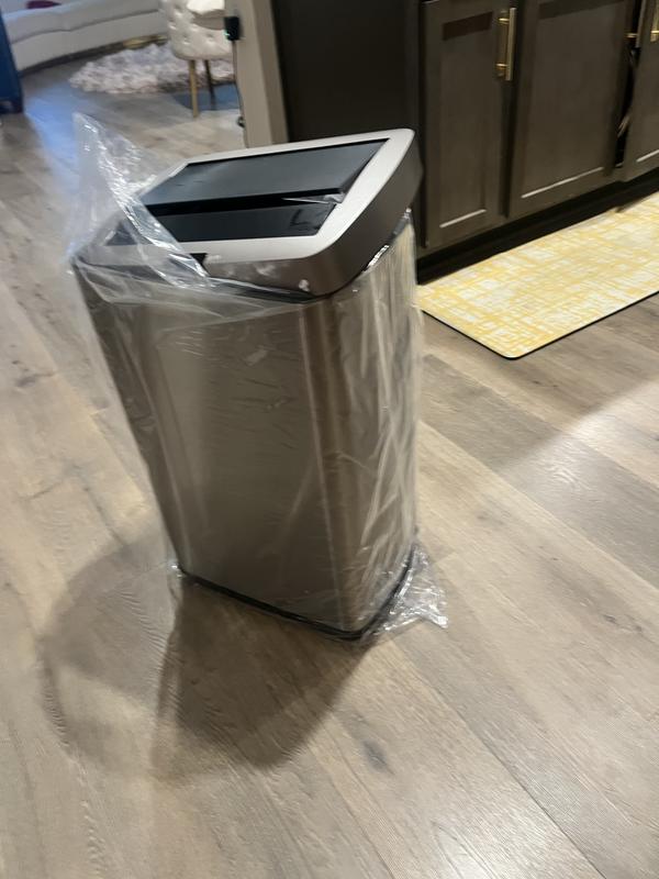 Innovaze 13 Gallon Automatic Trash Can Includes 26 Bags Stainless Steel ...