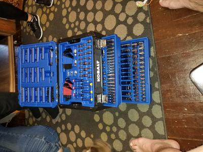 Kobalt 439 Piece Standard SAE and Metric Combination Polished Chrome Mechanics Tool Set with Hard Case in the Mechanics Tool Sets department at Lowes