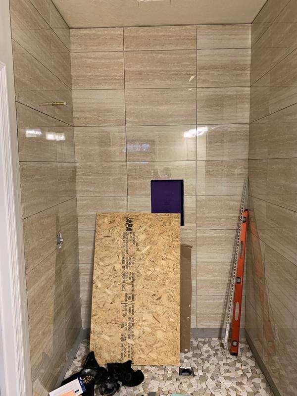 Style Selections Torin Beige 12-in x 24-in Polished Porcelain Marble Look Tile (1.93-sq. ft/ Piece)