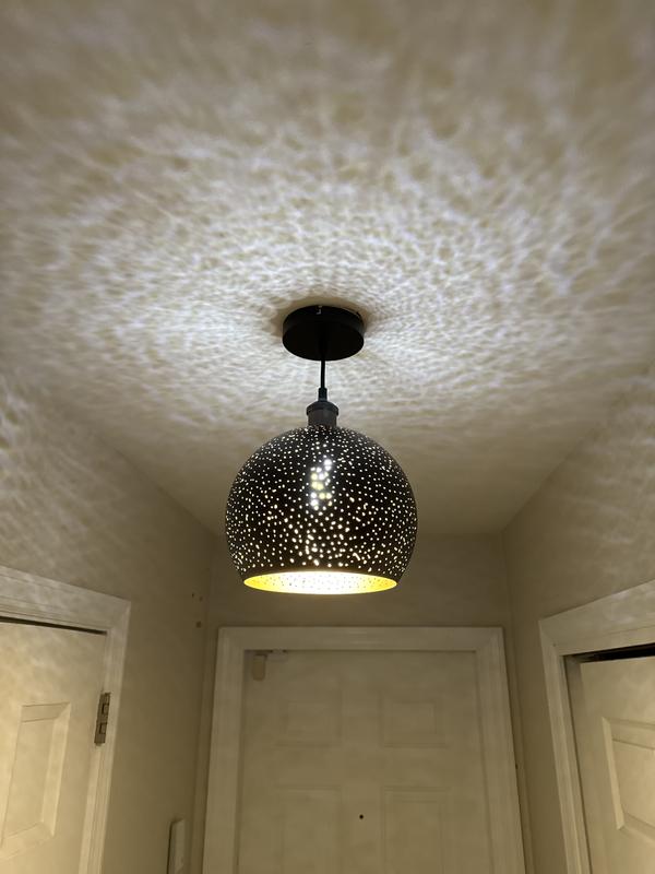Style Selections 7.88-in x 10-in Dome Supernova Pendant