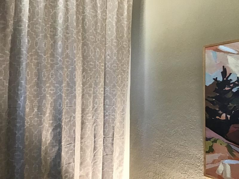 allen + roth 84-in Linen Trellis Room darkening Interlined Back tab ...
