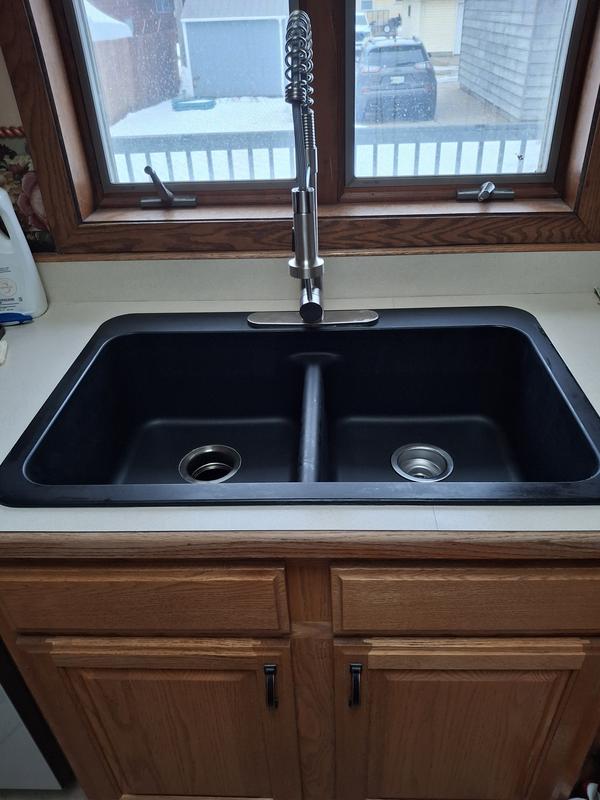 allen + roth Kenji Dual-mount 33-in x 22-in Alpina White Granite