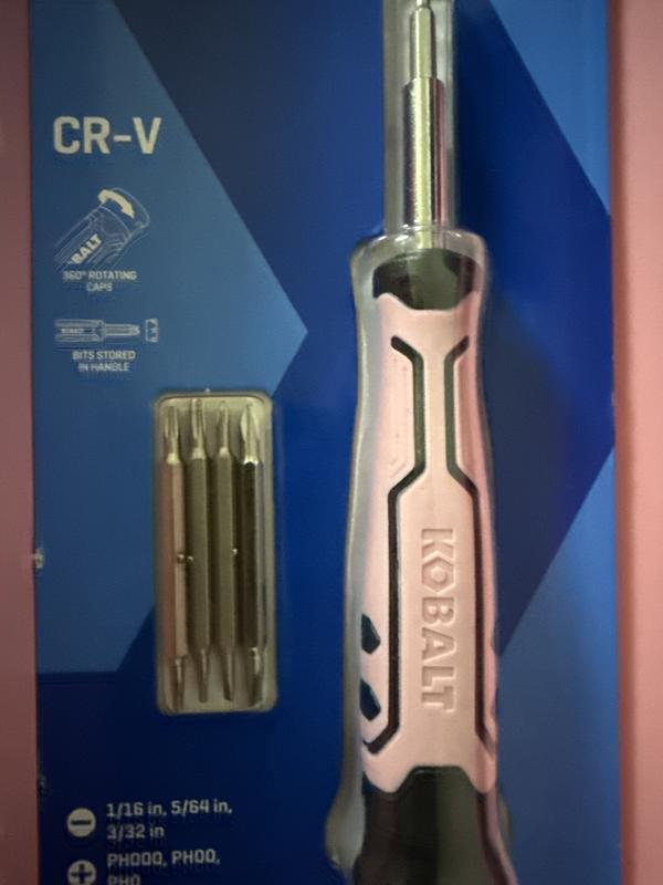 Kobalt Pink 10 -Piece 1-in Multi-Bit Replaced Screwdriver Set in