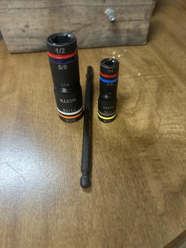 Klein Tools Quad-4 Heavy-Duty Impact Flip Socket, SAE in the