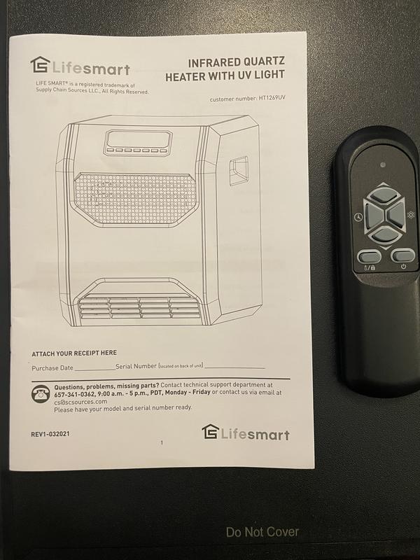Lifesmart Up to 1500-Watt Infrared Quartz Cabinet Indoor Electric Space  Heater with Thermostat and Remote Included in the Electric Space Heaters  department at Lowes.com
