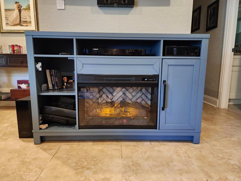 allen + roth 56-in W Chambray Free standing Infrared quartz Flat Wall ...