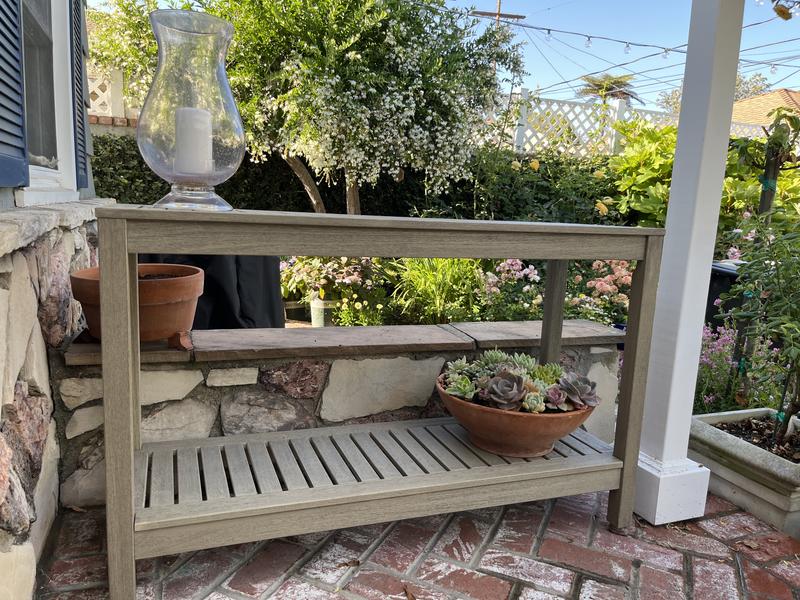 Cambridge Casual Braga Rectangle Outdoor Console Table 16-in W x