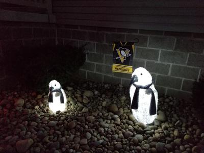 2-Pack Lights 32-in Holiday Clear Penguin Living LED Sculpture at with