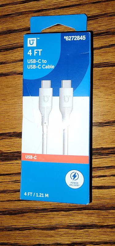 Utilitech 4-ft Usb-c White Cable 8B47-3190002R-FG at Lowes.com
