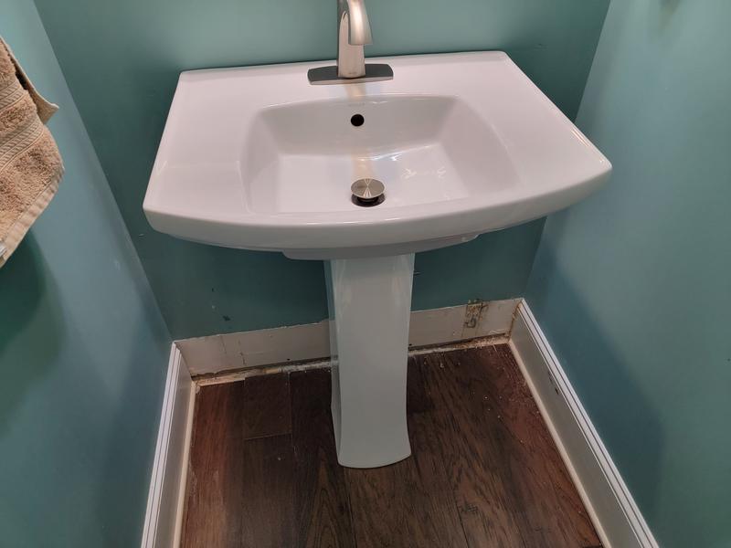 KOHLER Elliston Vitreous China White Pedestal Sink Base (6.5