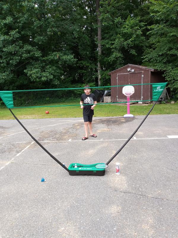 Portable Badminton Set With Carry Case – Includes Net, 4 Rackets, Shuttlecocks – Quick Setup For Backyard, Park, Beach