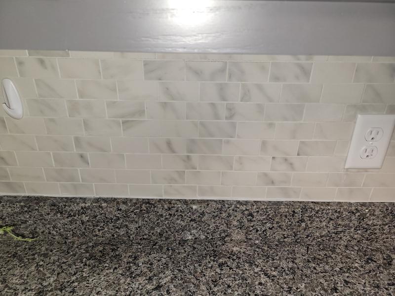 allen + roth Arabescato White 12-in x 12-in Matte Porcelain Brick Marble Look Floor and Wall Tile (0.96-sq. ft/ Piece)