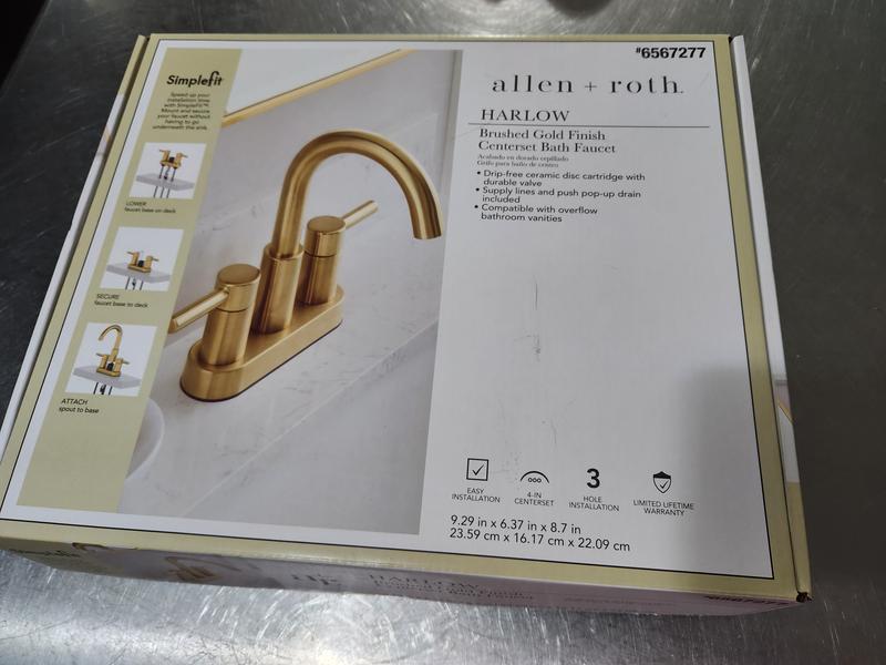 allen + roth Harlow Simplefit Polished Chrome 4-in centerset 2-handle ...