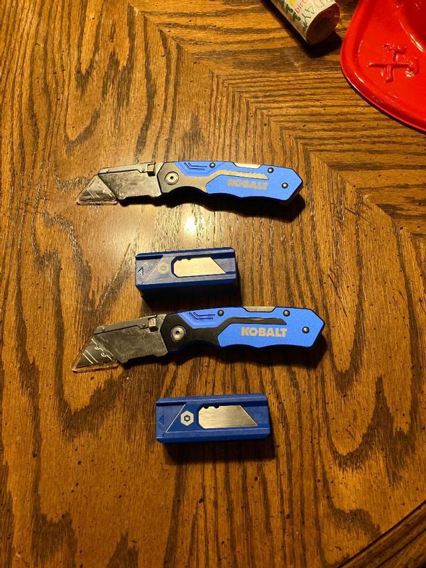 Kobalt Lockback 3/4-in 11-Blade Folding Utility Knife in the