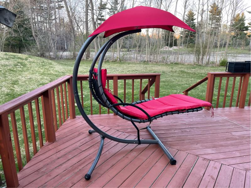 Hanging chaise deals lounge chair