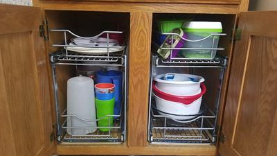 Simply Put Pantry Organizers 14-in W x 19.1875-in H 2-Tier Pull Out Metal  Soft Close Baskets & Organizers in good quality - Rubbermaid Fashion Sell