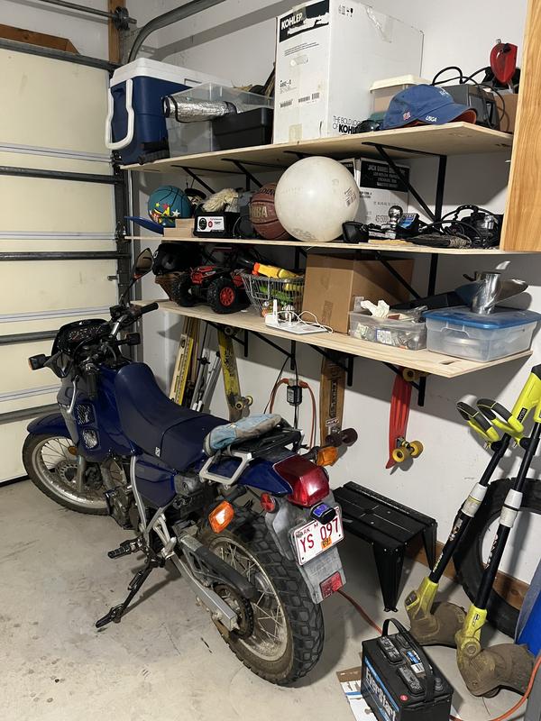 Project Source 19.5-in L x 1.16-in W x 13-in D Heavy Duty Black Shelf ...