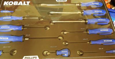 Kobalt 12 Piece Plastic Handle Assorted Screwdriver Set at Lowes