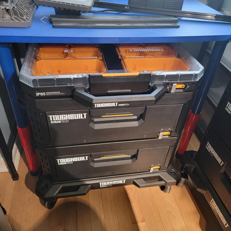 TOUGHBUILT STACKTECH Low-Profile 22-Compartment Medium Plastic Small ...