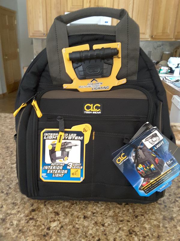 Clc tool backpack online with light