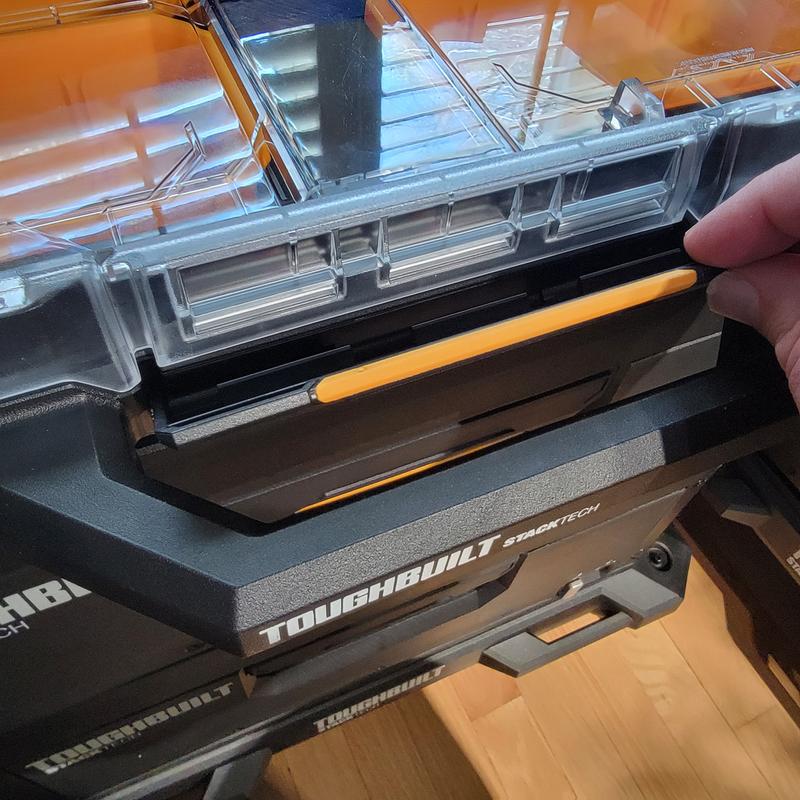 TOUGHBUILT STACKTECH Low-Profile 22-Compartment Medium Plastic Small ...