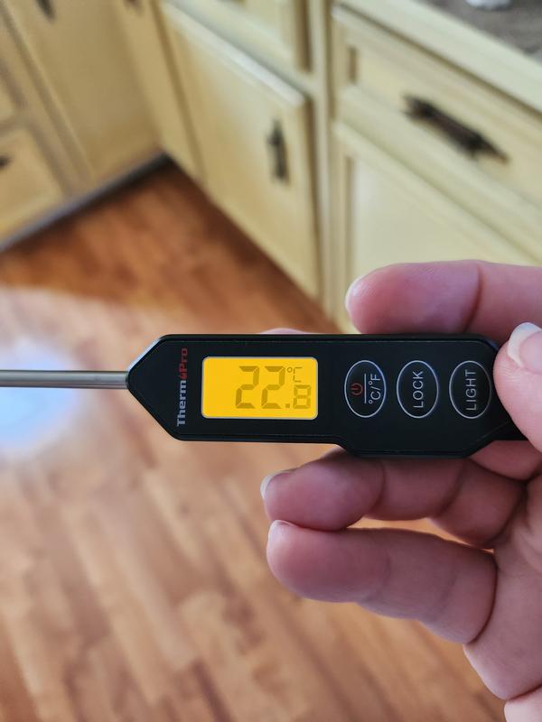 ThermoPro TP01HW Digital Instant Read Meat Thermometer Food Candy Cooking  Kitchen Thermometer with Magnet and Backlight BBQ Thermometer in Black in  2023