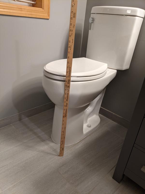 Convenient Height 2-Piece 1.28/.09 GPF Dual Flush Elongated 20 in. Extra  Tall Toilet in White, Seat Included model S - The Home Depot