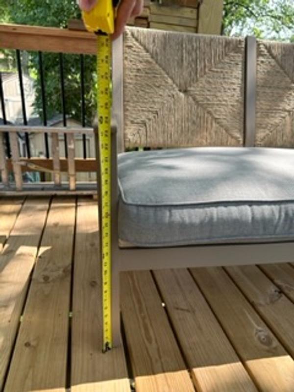 allen + roth Townsend 2-Piece Patio Conversation Set with Tan Cushions ...