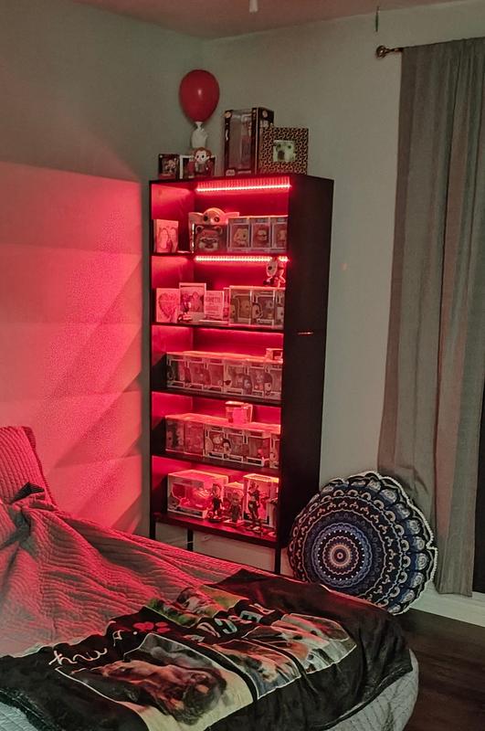 Tribesigns Black Metal 5-Shelf Bookcase (31.5-in W x 70.87