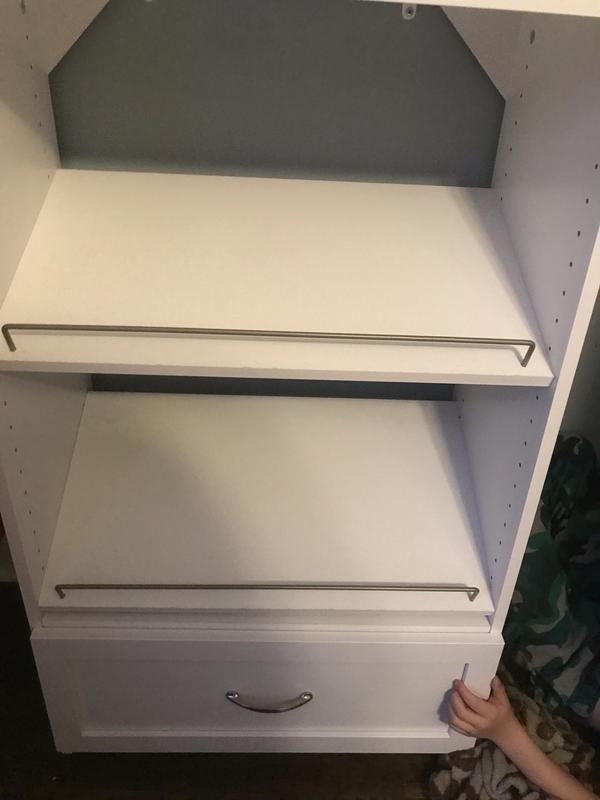 ClosetMaid BrightWood 25-in x 2.11-in x 13.8-in White Shoe Storage