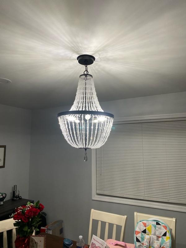 allen + roth Emilia 5-Light Matte Black Modern/Contemporary Chandelier ...