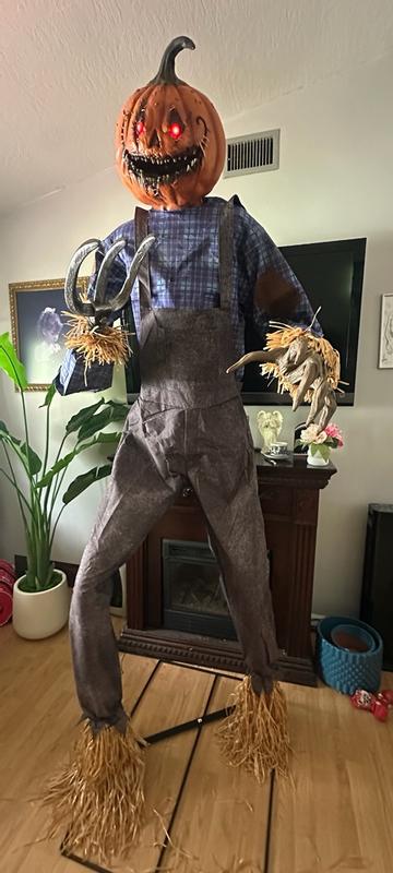 Haunted Living 7-ft Motion Activated Talking Pumpkin Scarecrow