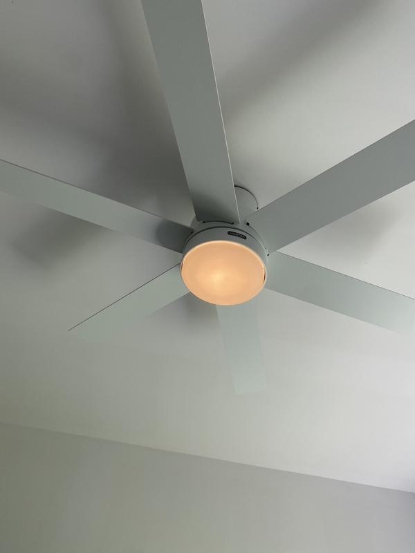 Hunter Marshal II SureSpeed 52-in Matte White Integrated LED