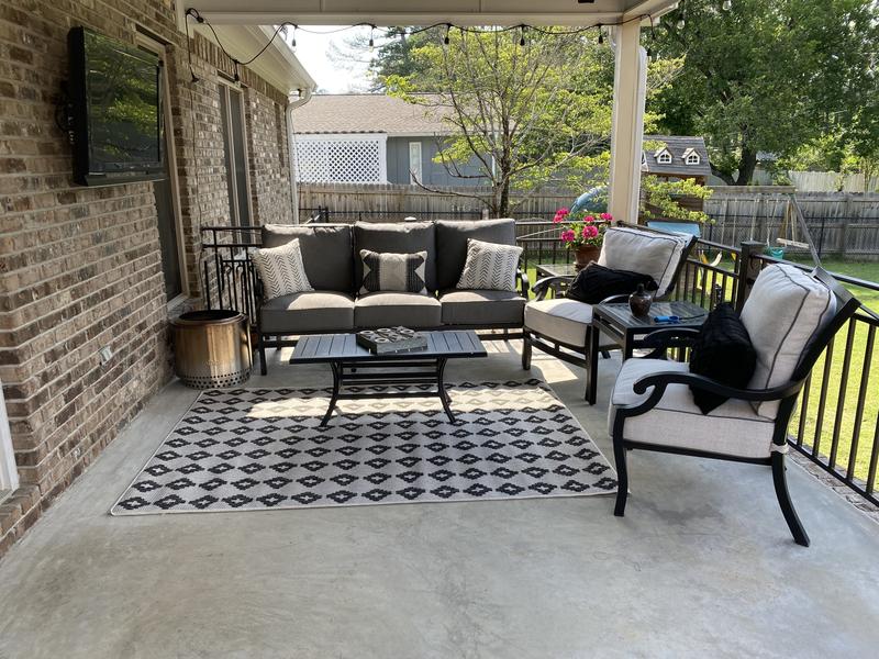 Outdoor Motus Diamond Black Rug