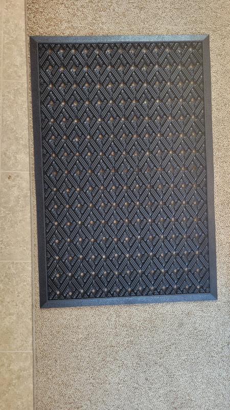 Chrider Door Mat, 24x36 Indoor Outdoor Floor Mat, Non-Slip Absorbent Front  Back Doormat Entryway Rugs, Low Profile Resist Dirt Door Mats for Home,  Entrance, Garage, Patio(24x36, Black-Geometric) 