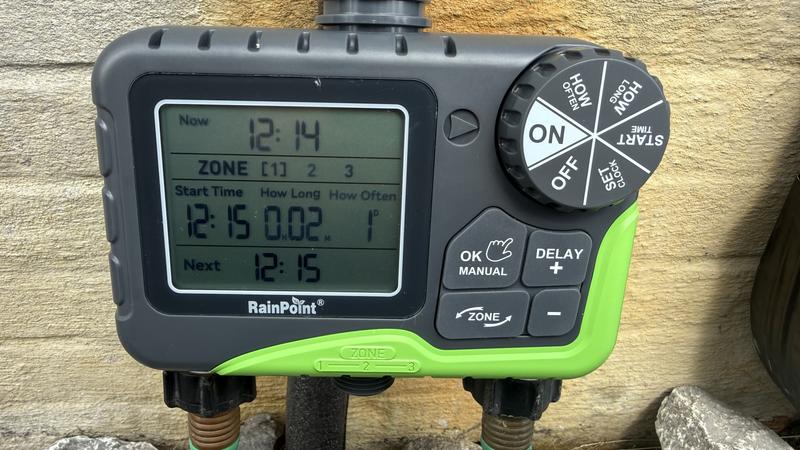 RainPoint 3 Output Port Adjustable Digital hose end timer in the Hose ...