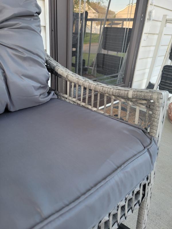 Better homes & gardens belfair outdoor wicker chaise lounge with best sale gray cushions