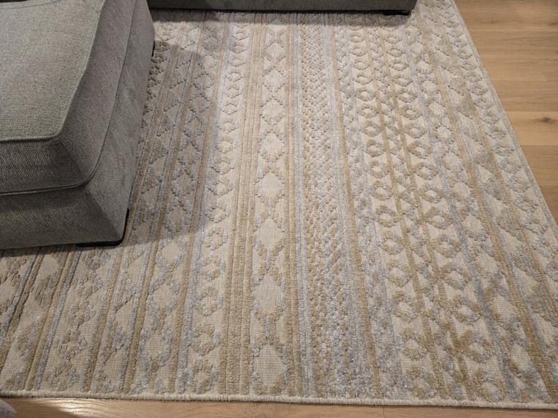 Origin 21 Washable Scania Natural Tan 5 X 8 (ft) Tan Indoor Ikat